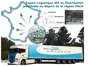 Carte implantation Provence Distribution Logistique