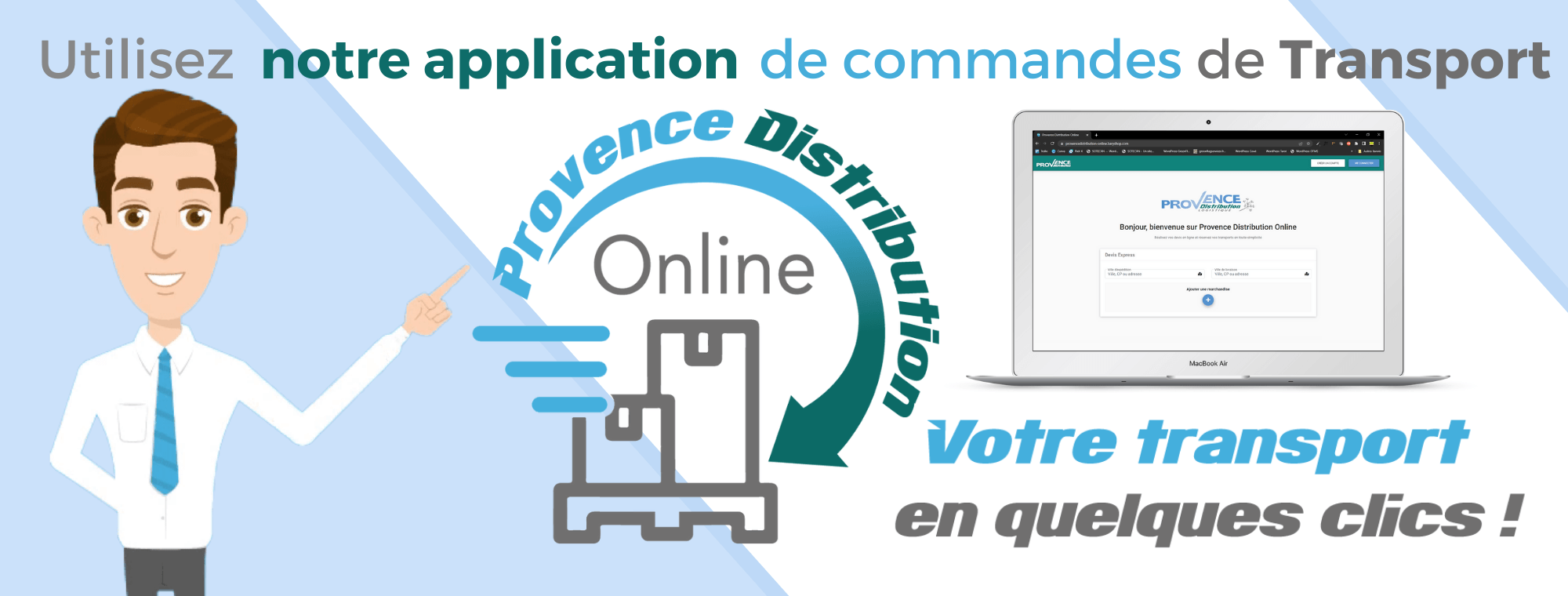 Provence Distribution Logistique application devis commandes transport en line