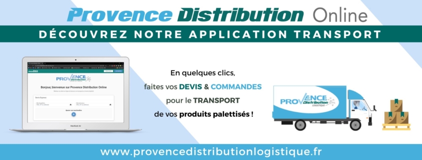 Commandez en ligne le transport de vos produits palettisés via notre application